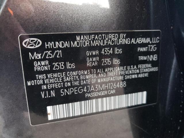 Photo 10 from auction – 2021 HYUNDAI SONATA SE with VIN 5NPEG4JA3MH126488