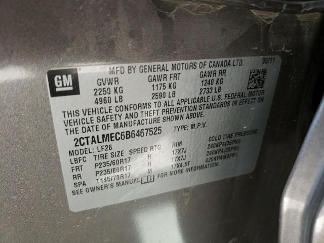 Photo 10 from auction – 2011 GMC TERRAIN SL with VIN 2CTALMEC6B6467525