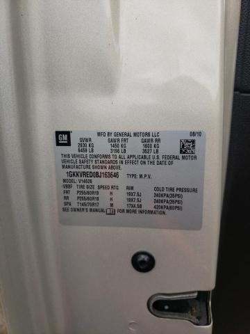 Photo 10 from auction – 2011 GMC ACADIA SLT with VIN 1GKKVRED0BJ163646
