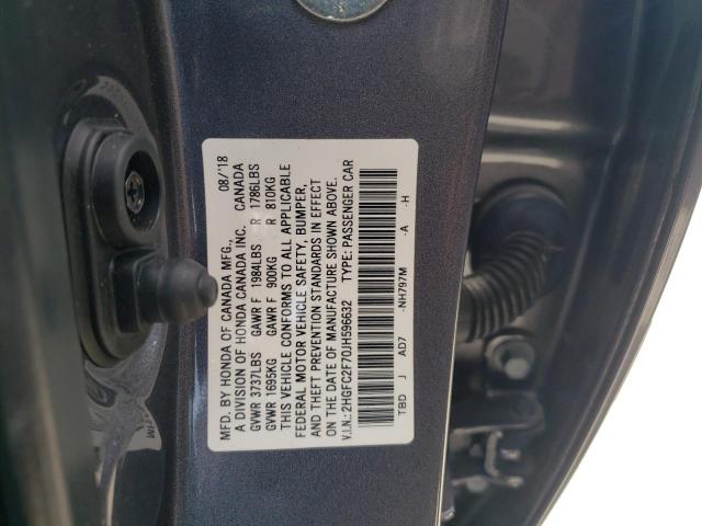 Photo 10 from auction – 2018 HONDA CIVIC EX with VIN 2HGFC2F70JH596632