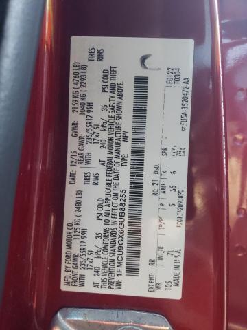 Photo 10 from auction – 2016 FORD ESCAPE SE with VIN 1FMCU9GX6GUB88255
