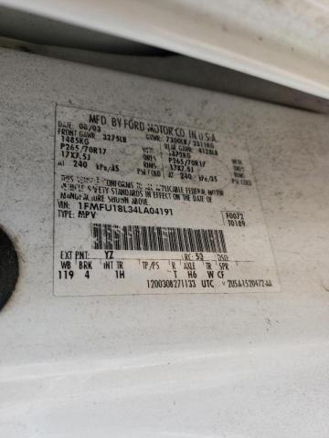 Photo 10 from auction – 2004 FORD EXPEDITION with VIN 1FMFU18L34LA04191