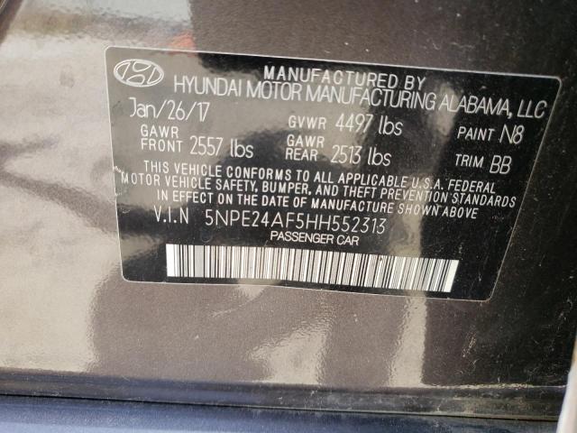 Photo 10 from auction – 2017 HYUNDAI SONATA SE with VIN 5NPE24AF5HH552313
