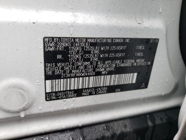 Photo 10 from auction – 2019 TOYOTA RAV4 LE with VIN 2T3H1RFV6KW044669