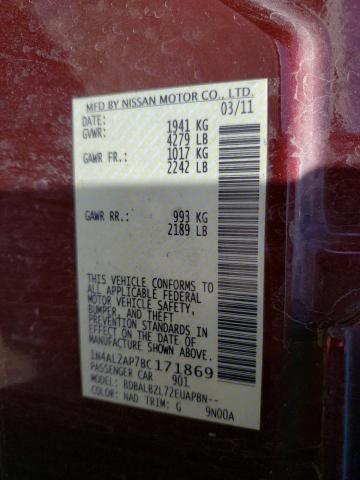 Photo 10 from auction – 2011 NISSAN ALTIMA BAS with VIN 1N4AL2AP7BC171869