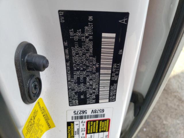 Photo 10 from auction – 2012 TOYOTA SIENNA XLE with VIN 5TDYK3DC7CS220286