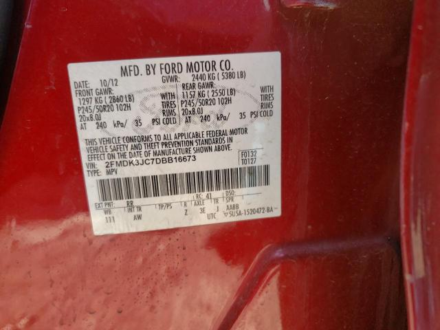 Photo 10 from auction – 2013 FORD EDGE SEL with VIN 2FMDK3JC7DBB16673