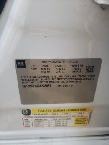 Photo 10 from auction – 2012 CHEVROLET MALIBU LS with VIN 1G1ZB5E0XCF232834