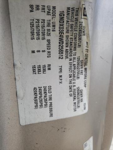 Photo 10 from auction – 1998 CHEVROLET VENTURE with VIN 1GNDX03E4WD256512