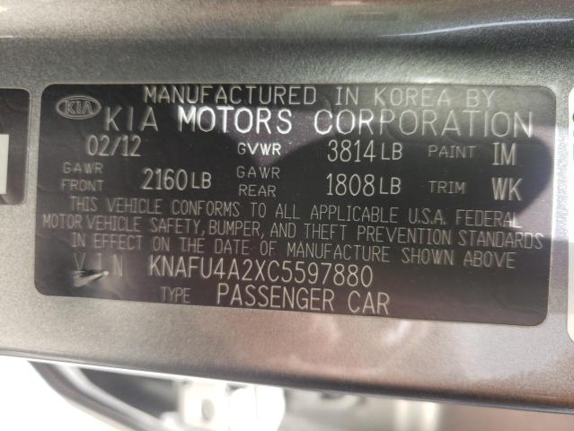 Photo 10 from auction – 2012 KIA FORTE EX with VIN KNAFU4A2XC5597880