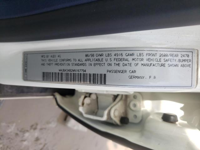 Photo 10 from auction – 1998 AUDI A6 2.8 QUA with VIN WAUBA34B2WN167794