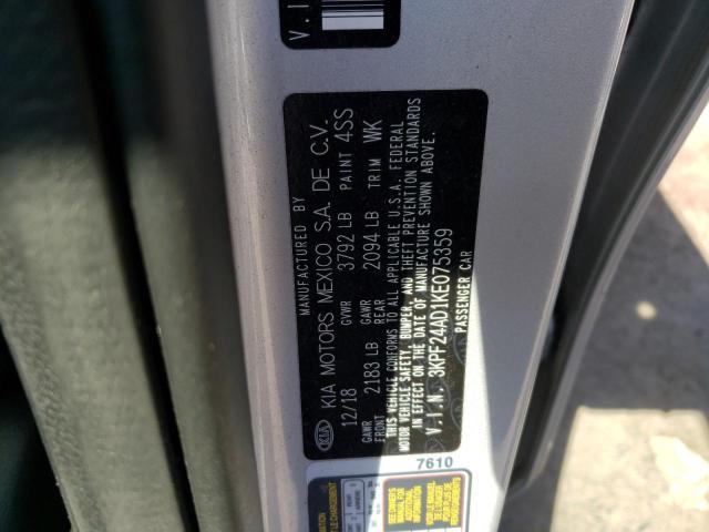 Photo 10 from auction – 2019 KIA FORTE FE with VIN 3KPF24AD1KE075359