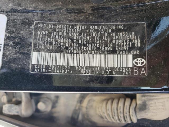 Photo 10 from auction – 2018 TOYOTA COROLLA L with VIN 5YFBURHE6JP815456