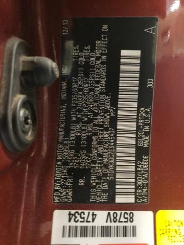 Photo 10 from auction – 2014 TOYOTA SIENNA XLE with VIN 5TDYK3DC7ES445407