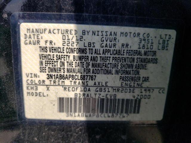 Photo 10 from auction – 2012 NISSAN SENTRA 2.0 with VIN 3N1AB6AP8CL687767