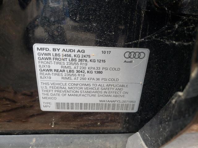 Photo 10 from auction – 2018 AUDI Q5 PREMIUM with VIN WA1ANAFY2J2071953
