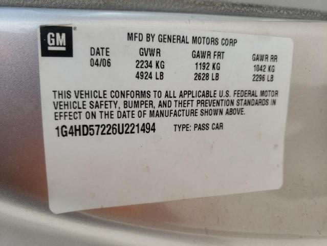 Photo 10 from auction – 2006 BUICK LUCERNE CX with VIN 1G4HD57226U221494