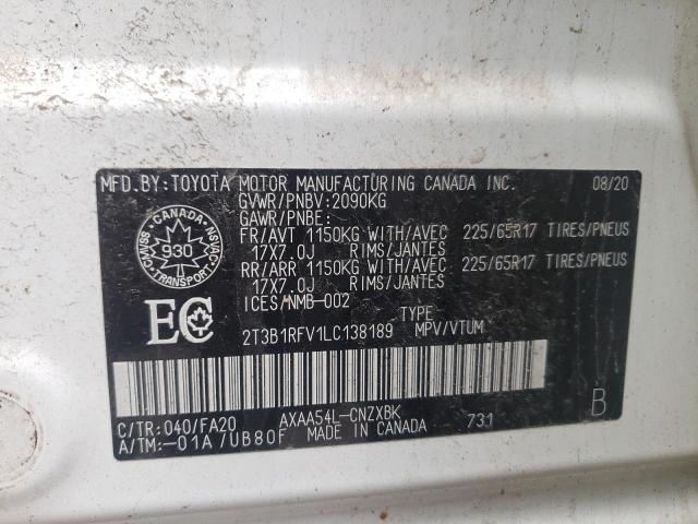 Photo 10 from auction – 2020 TOYOTA RAV4 LE with VIN 2T3B1RFV1LC138189