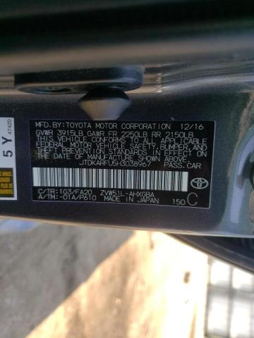 Photo 10 from auction – 2017 TOYOTA PRIUS with VIN JTDKARFU5H3038967