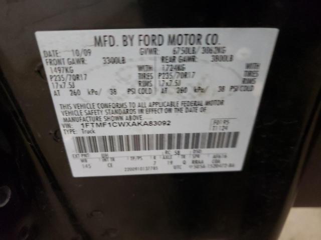 Photo 10 from auction – 2010 FORD F150 with VIN 1FTMF1CWXAKA83092