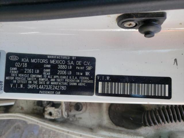 Photo 10 from auction – 2018 KIA FORTE LX with VIN 3KPFL4A73JE242780