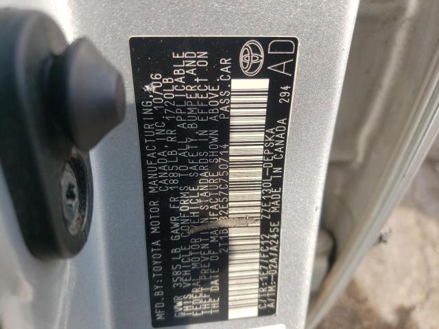 Photo 10 from auction – 2007 TOYOTA COROLLA CE with VIN 2T1BR32E57C750714
