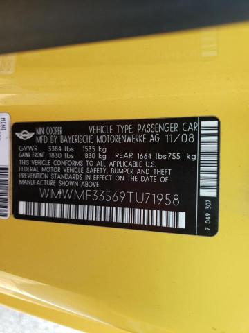 Photo 10 from auction – 2009 MINI COOPER with VIN WMWMF33569TU71958