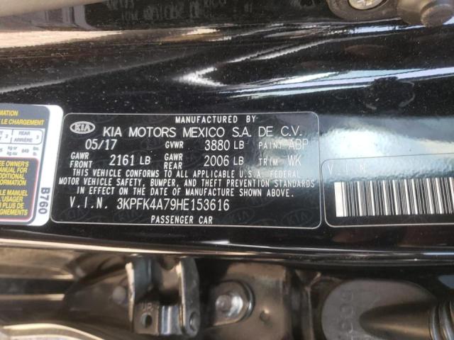 Photo 10 from auction – 2017 KIA FORTE LX with VIN 3KPFK4A79HE153616