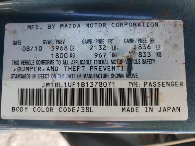 Photo 10 from auction – 2011 MAZDA 3 I with VIN JM1BL1UF1B1378071