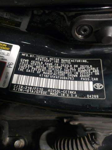 Photo 10 from auction – 2015 TOYOTA CAMRY LE with VIN 4T1BF1FK4FU084763