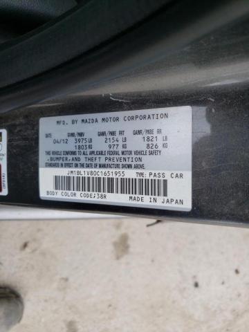 Photo 10 from auction – 2012 MAZDA 3 I with VIN JM1BL1V80C1651955