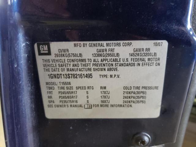 Photo 10 from auction – 2008 CHEVROLET TRAILBLAZE with VIN 1GNDT13S782161495