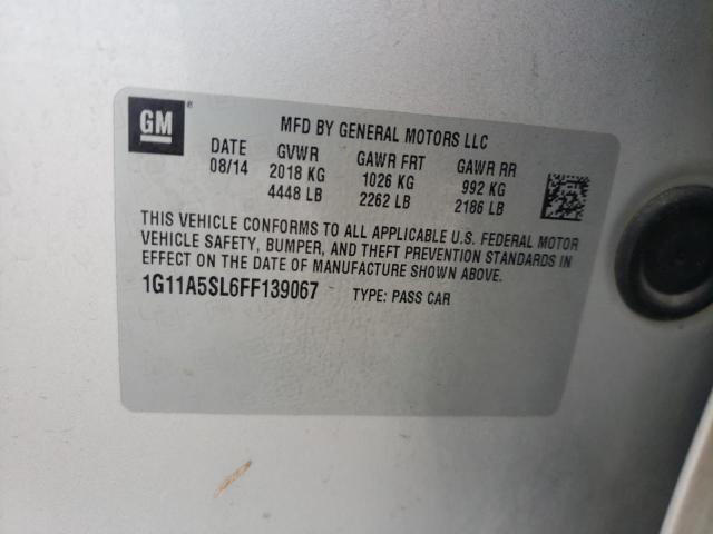 Photo 10 from auction – 2015 CHEVROLET MALIBU LS with VIN 1G11A5SL6FF139067