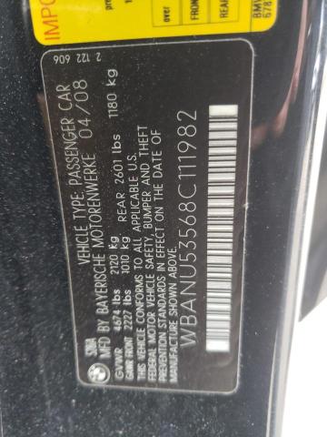 Photo 10 from auction – 2008 BMW 528 I with VIN WBANU53568C111982