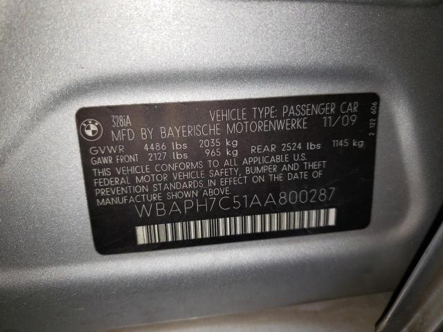 Photo 10 from auction – 2010 BMW 328 I with VIN WBAPH7C51AA800287