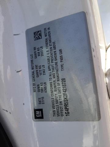 Photo 10 from auction – 2015 BUICK VERANO CON with VIN 1G4PR5SK2F4218728