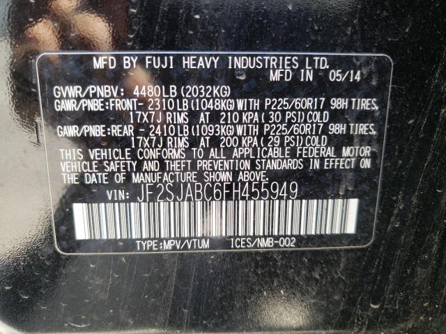 Photo 10 from auction – 2015 SUBARU FORESTER 2 with VIN JF2SJABC6FH455949