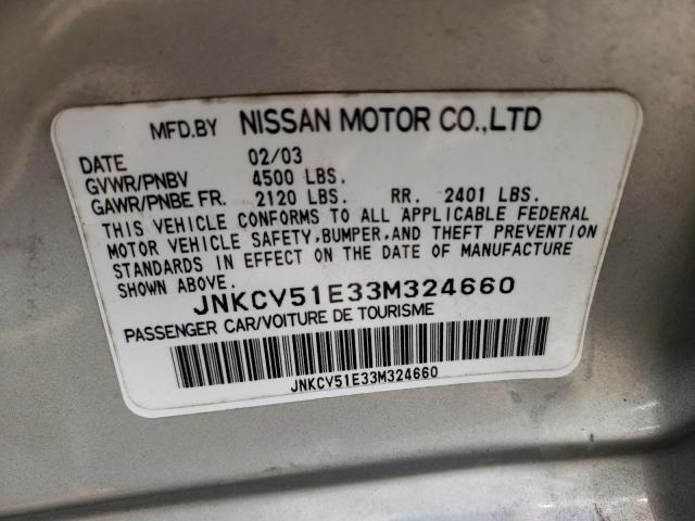 Photo 10 from auction – 2003 INFINITI G35 with VIN JNKCV51E33M324660