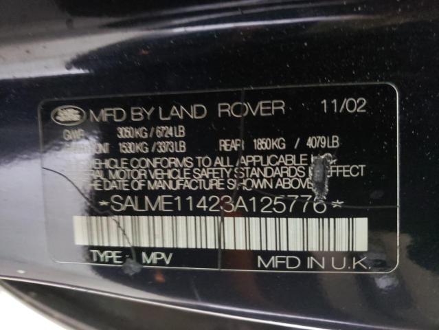 Photo 10 from auction – 2003 LAND ROVER RANGE ROVE with VIN SALME11423A125776