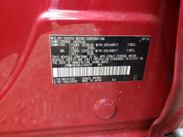 Photo 10 from auction – 2016 TOYOTA RAV4 XLE with VIN JTMWFREV8GJ100479