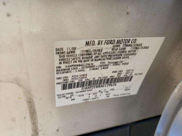 Photo 10 from auction – 2010 FORD TAURUS SEL with VIN 1FAHP2EW8AG129626