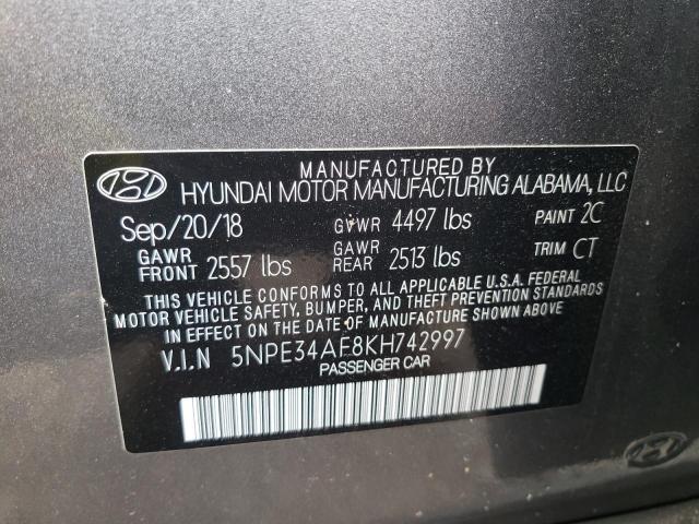 Photo 10 from auction – 2019 HYUNDAI SONATA LIM with VIN 5NPE34AF8KH742997