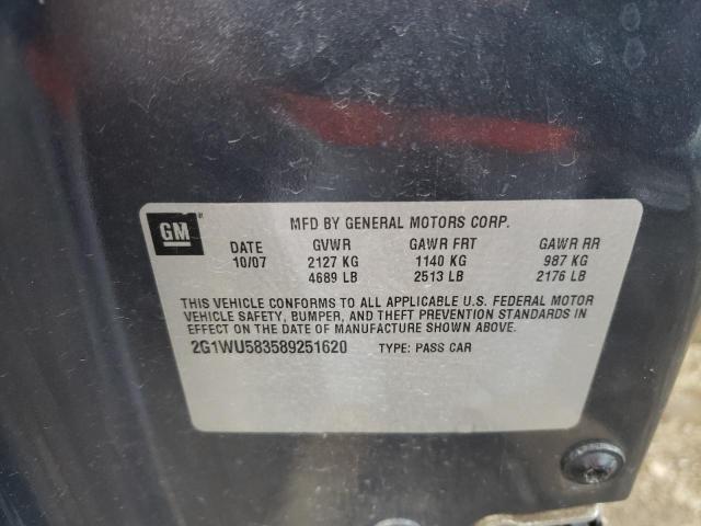 Photo 10 from auction – 2008 CHEVROLET IMPALA LTZ with VIN 2G1WU583589251620