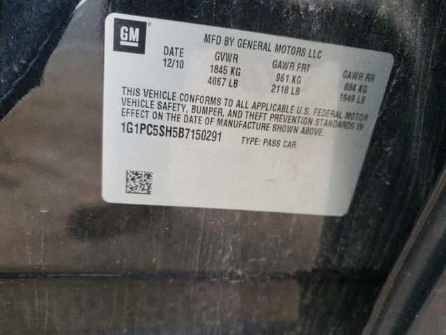 Photo 10 from auction – 2011 CHEVROLET CRUZE LS with VIN 1G1PC5SH5B7150291