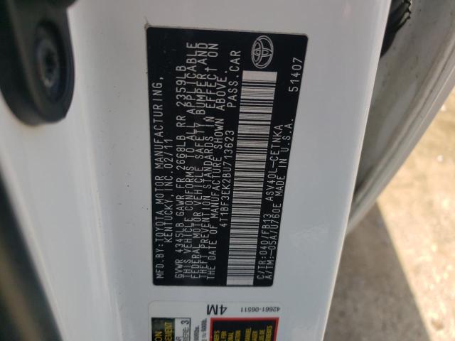 Photo 10 from auction – 2011 TOYOTA CAMRY BASE with VIN 4T1BF3EK2BU713623