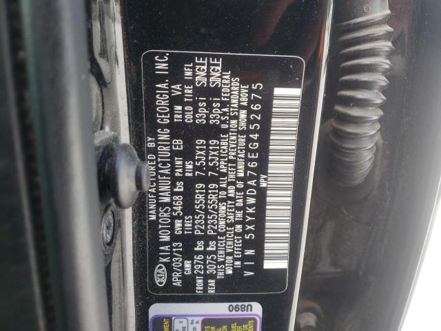 Photo 10 from auction – 2014 KIA SORENTO SX with VIN 5XYKWDA76EG452675