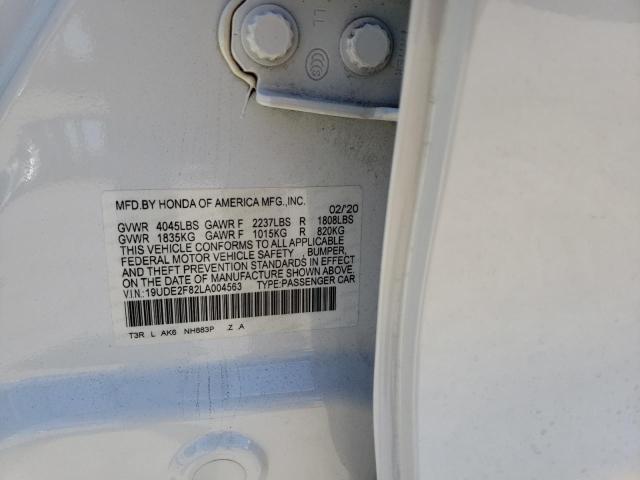 Photo 10 from auction – 2020 ACURA ILX PREMIU with VIN 19UDE2F82LA004563