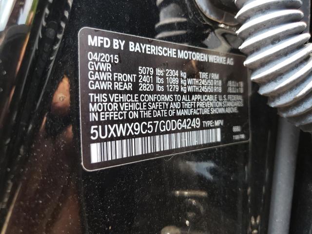 Photo 10 from auction – 2016 BMW X3 XDRIVE2 with VIN 5UXWX9C57G0D64249