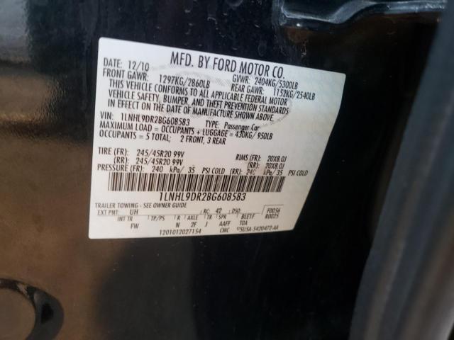 Photo 10 from auction – 2011 LINCOLN MKS with VIN 1LNHL9DR2BG608583