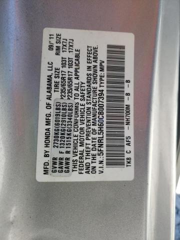 Photo 10 from auction – 2012 HONDA ODYSSEY EX with VIN 5FNRL5H60CB007394